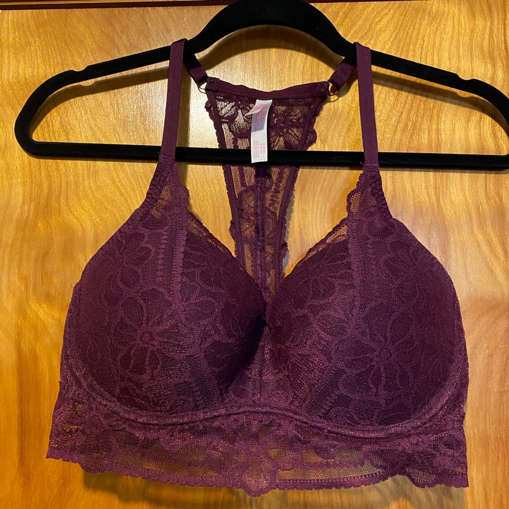 Maroon Lace Bralette